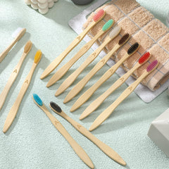 Packaged for easy storage and travel — bulk bamboo toothbrushes