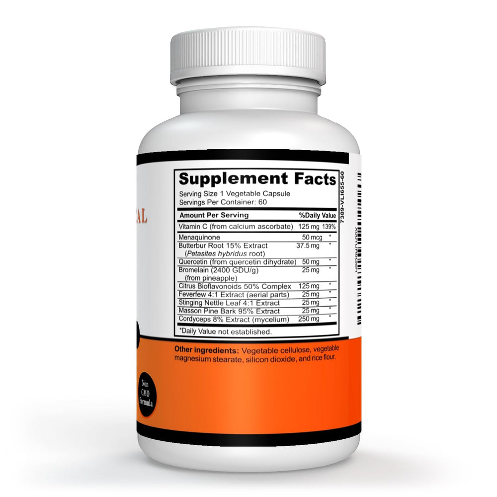 Pine Bark Extract and herbal ingredients for respiratory support