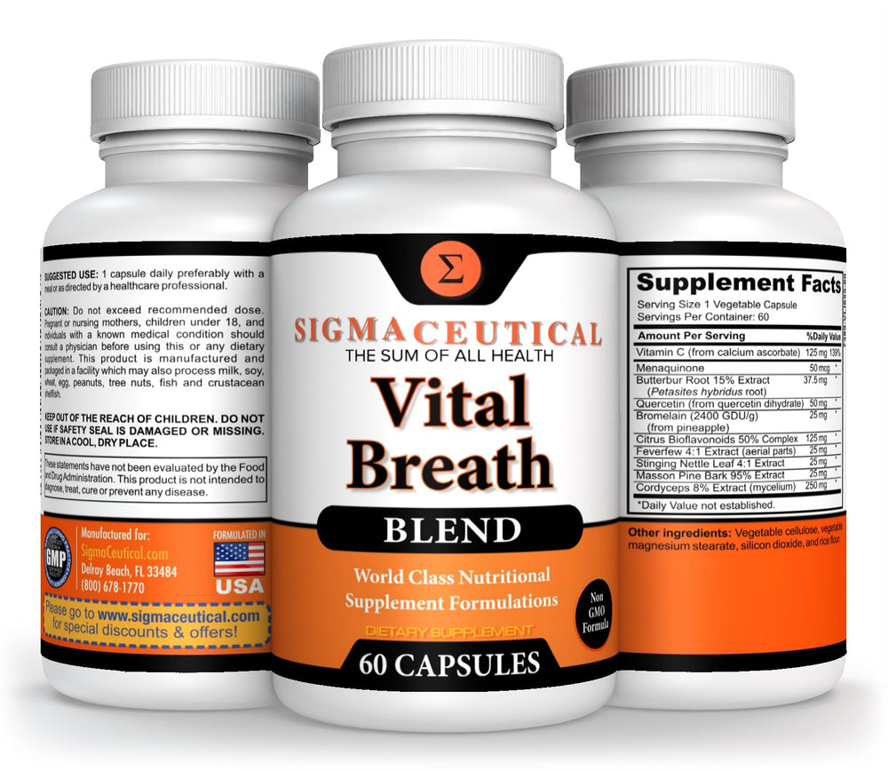 Butterbur and Feverfew herbs for nasal and lung comfort