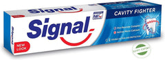 Toothpaste tube showing Pro Fluoride and Micro Calcium