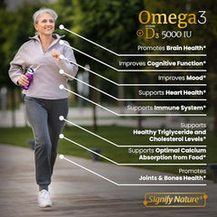 Omega-3 softgels showing EPA and DHA details