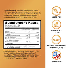 Effervescent Vitamin C 1000mg tablet dissolving in water for a fizzy drink.