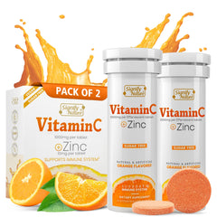 Bottle of Signify Nature Vitamin C 1000mg with Zinc immune support tablets.