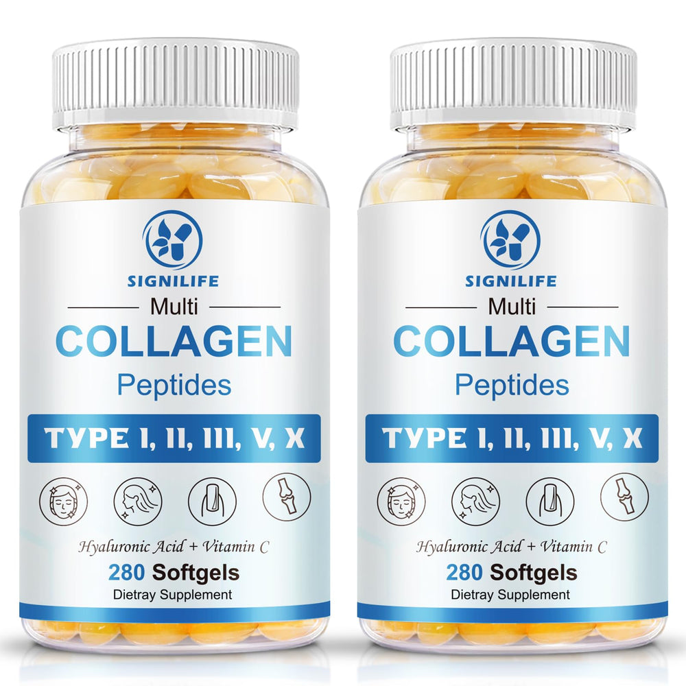 Bottle of SIGNILIFE Multi Collagen Peptides Softgels 560-count