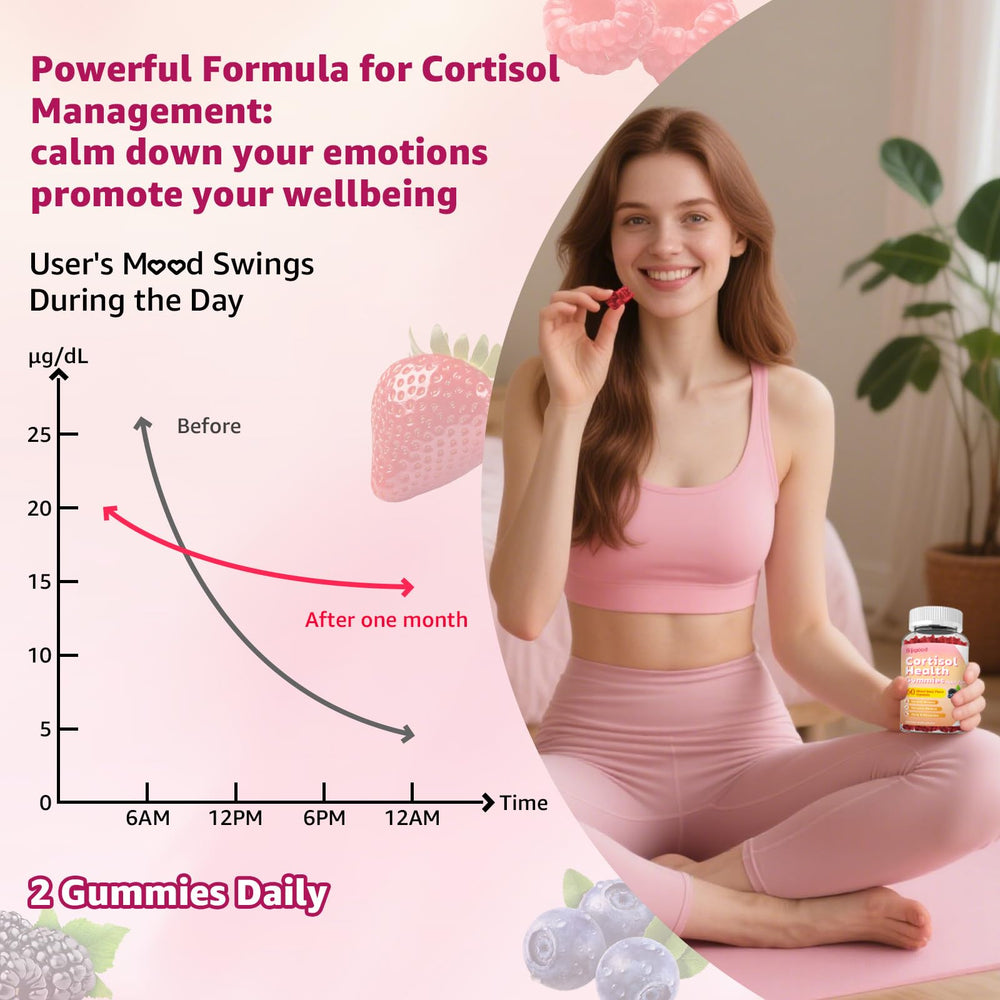 Lifestyle image conveying stress relief and cortisol balance
