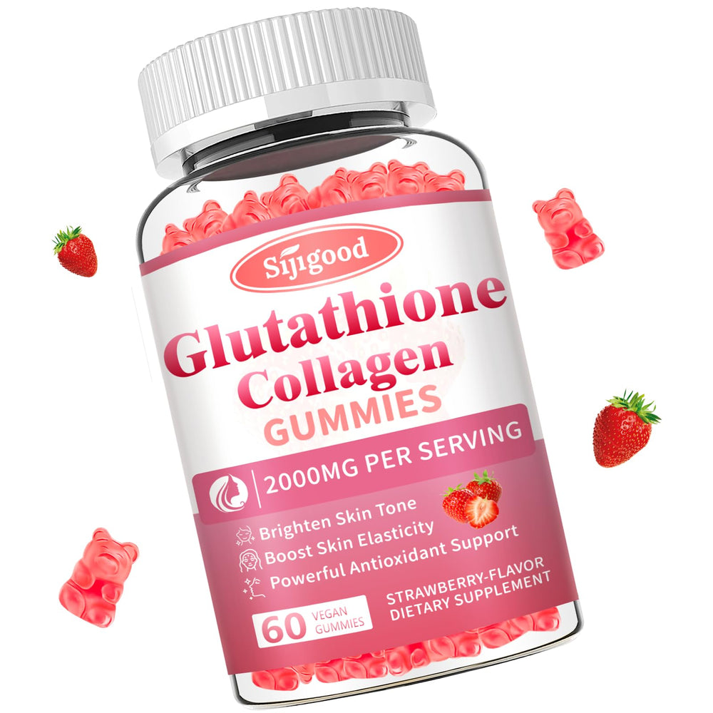 Bottle of Sijigood Glutathione Collagen Gummies with Strawberry flavor