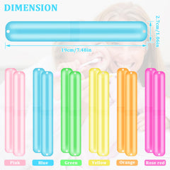 Blue toothbrush travel case with ventilation holes