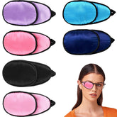 Six-color silk eye patches set for adults with glasses