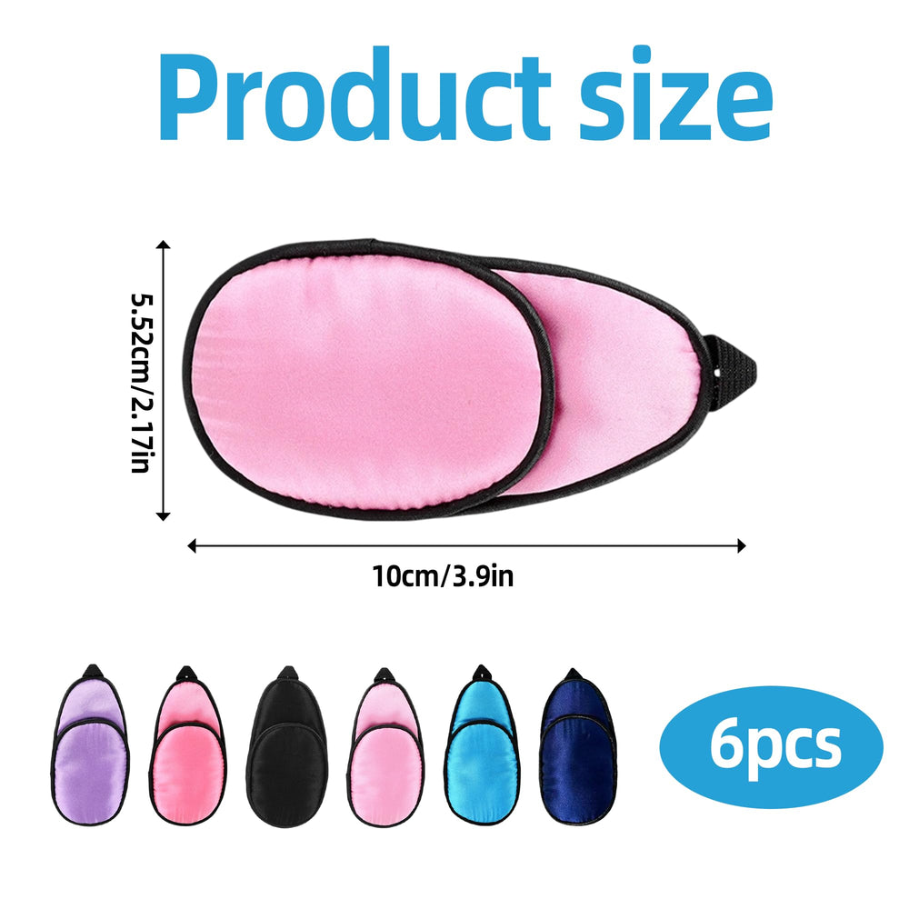 Silk eye patches color options for adults and glasses
