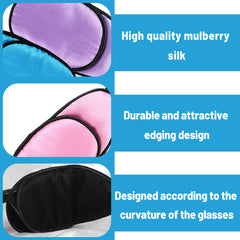 Soft silk eye patch for adults with glasses, six colors