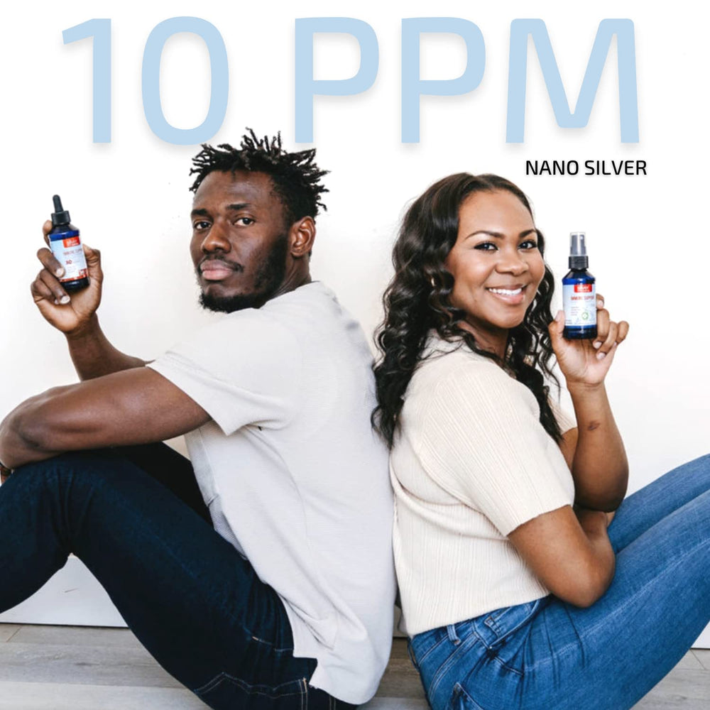 Close-up of SilverSol 10 ppm bottle label