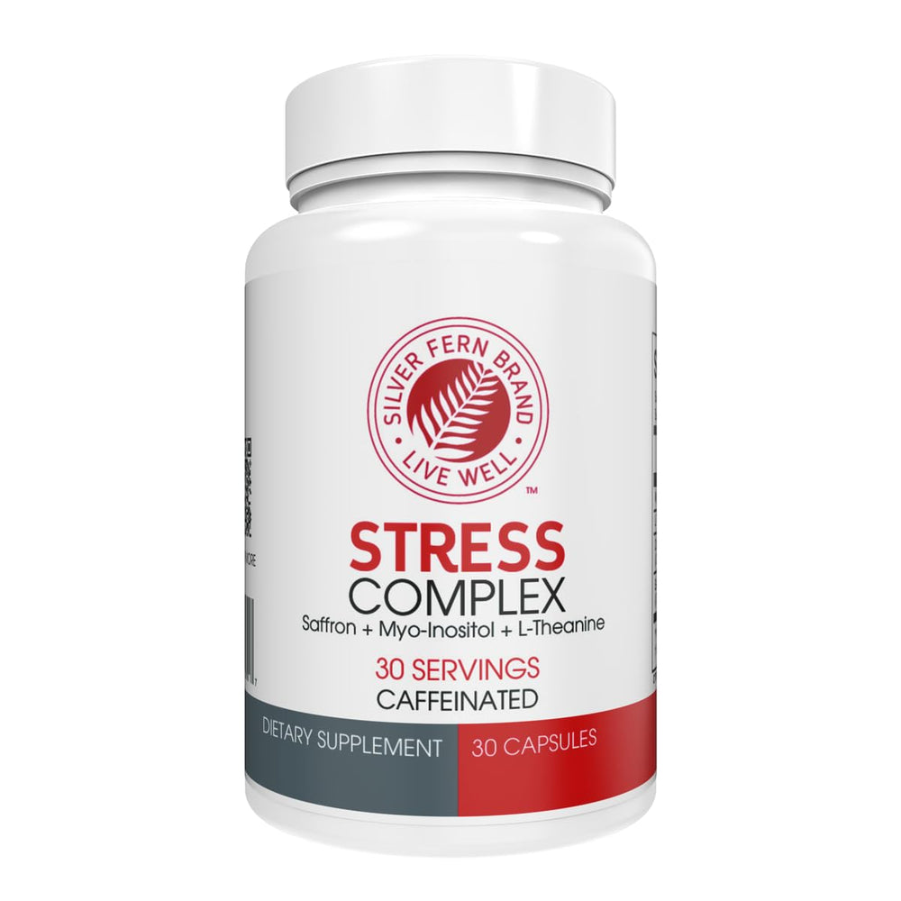 Silver Fern Stress Complex caffeinated capsules bottle