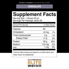 Silver Star Nutrition Select Proformance Elite label confirms NSF Certified for Sport