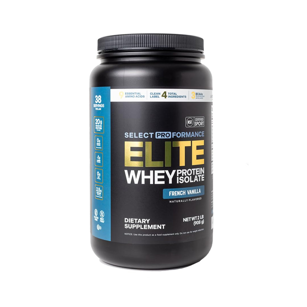 Silver Star Nutrition Select Proformance Elite Whey Protein Isolate poured for fast muscle recovery