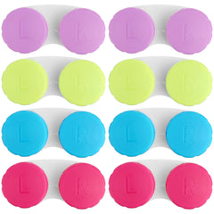 SimautHawk 8-pack colorful contact lens cases - front view