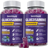 Simhould 2 Packs Glucosamine Chondroitin Gummies bottle on shelf