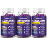 Front view of Simhould 3 Packs Glucosamine Chondroitin Gummies bottle