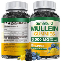 Front view of Simhould Mullein Gummies packaging