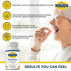 Simple Promise PuraBurn Irish sea moss image emphasizes mineral-rich gut balance.