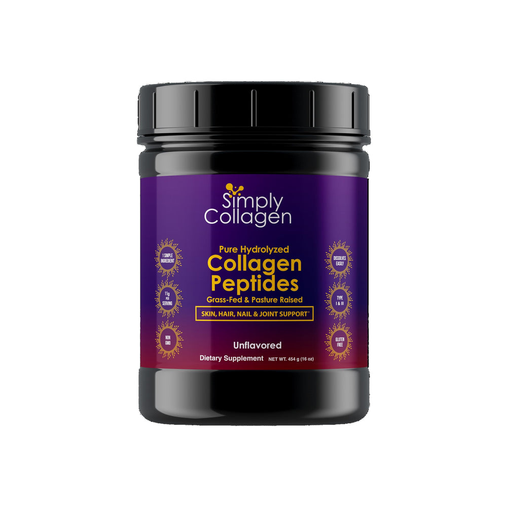 Front view of Simply Collagen bottle
