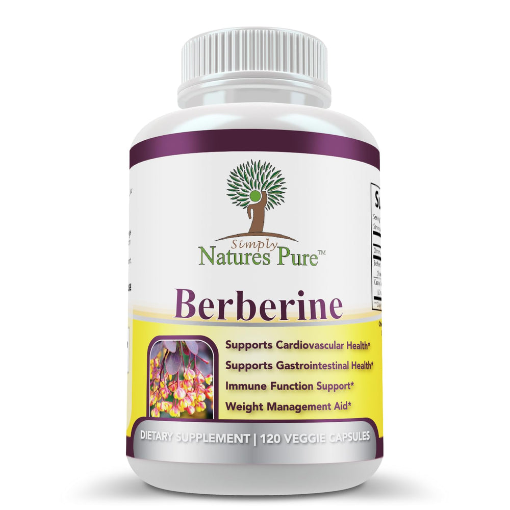 Bottle of Simply Nature's Pure Berberine HCl 500mg