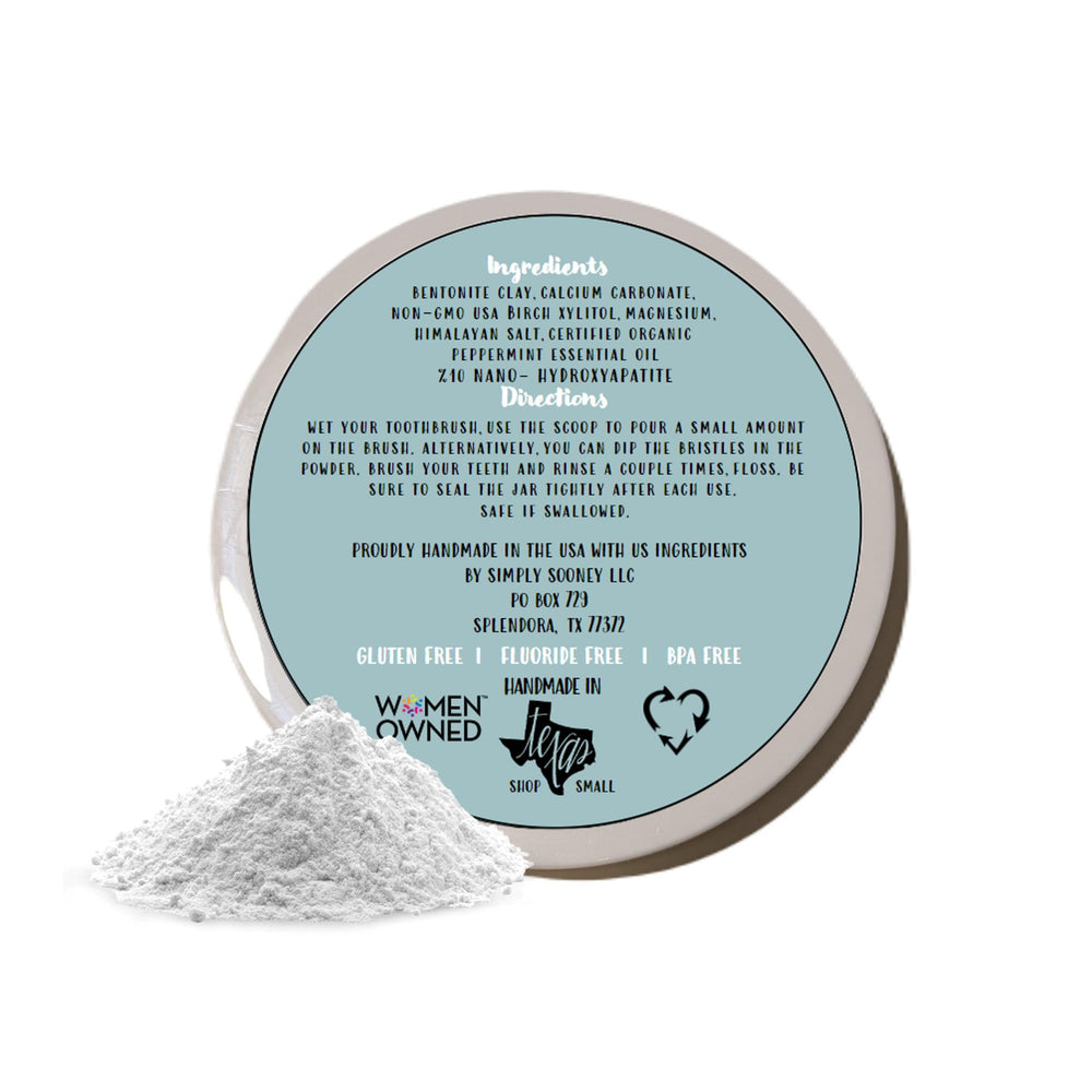 Small-batch handmade production of tooth powder