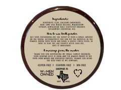 Handcrafted small-batch vegan tooth powder in BPA-free amber jar