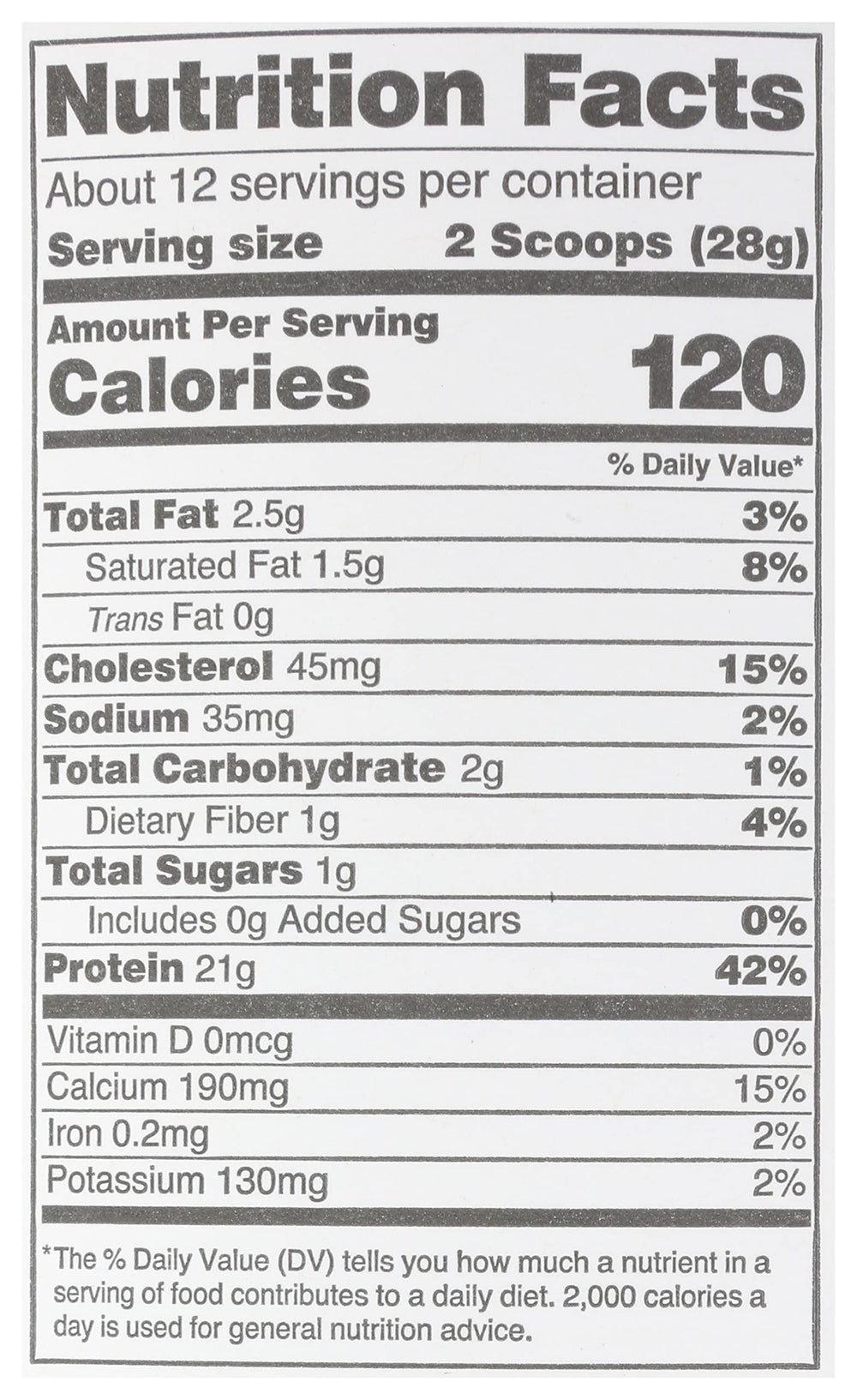 Organic whey protein powder scoop over tub