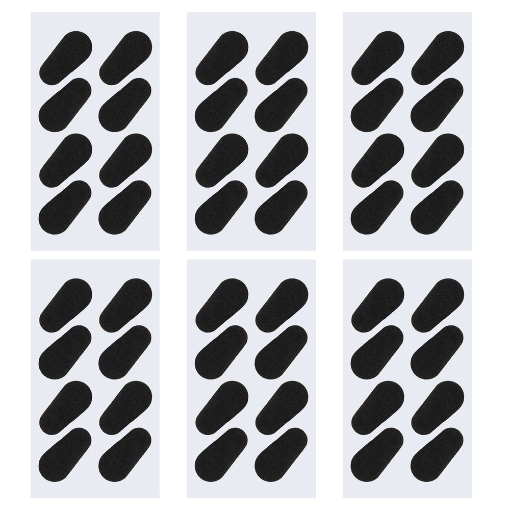 Pack of 100 black soft sponge nose pads for glasses, 16x8 mm, 1 mm thick