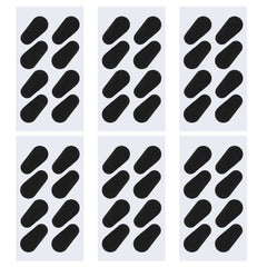 Pack of 100 black soft sponge nose pads for glasses, 16x8 mm, 1 mm thick