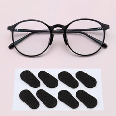 Anti-slip nose pads on glasses frame (black, EVA sponge)