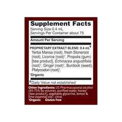 Usage image illustrating how to spray throat spray into the throat