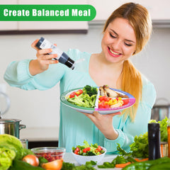 Three-section portion control plate design for protein, carbs, and vegetables