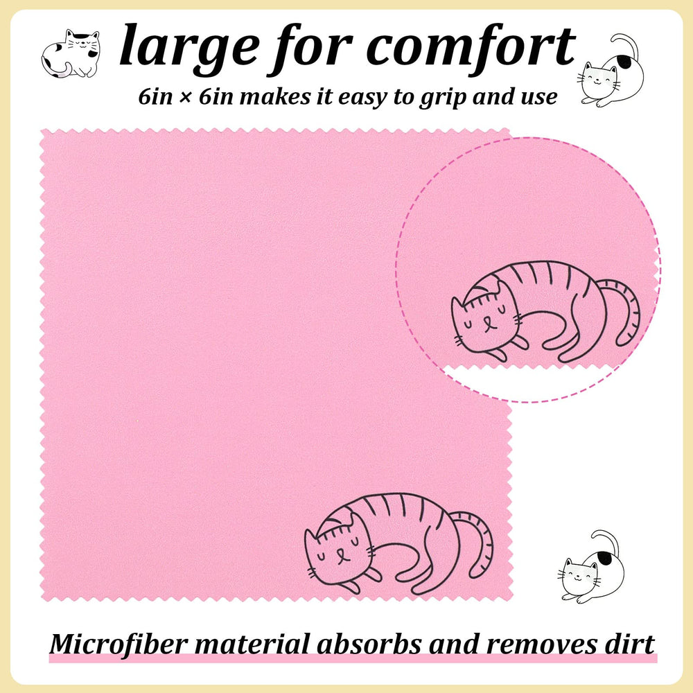 Soft microfiber cloths for screens and lenses - cat patterns