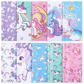 Cute unicorn-pattern microfiber cleaning cloths in pastel colors for glasses