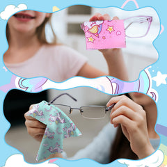 Multi-color cloths ideal for wiping glasses, camera lenses, phones