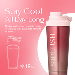 SIPLUSH Paradise Shaker agitator closeup highlighting quiet mixing.