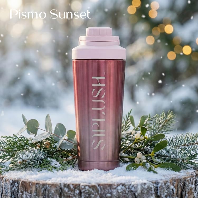 SIPLUSH Paradise Shaker cap closeup showing leakproof chug cap for travel.