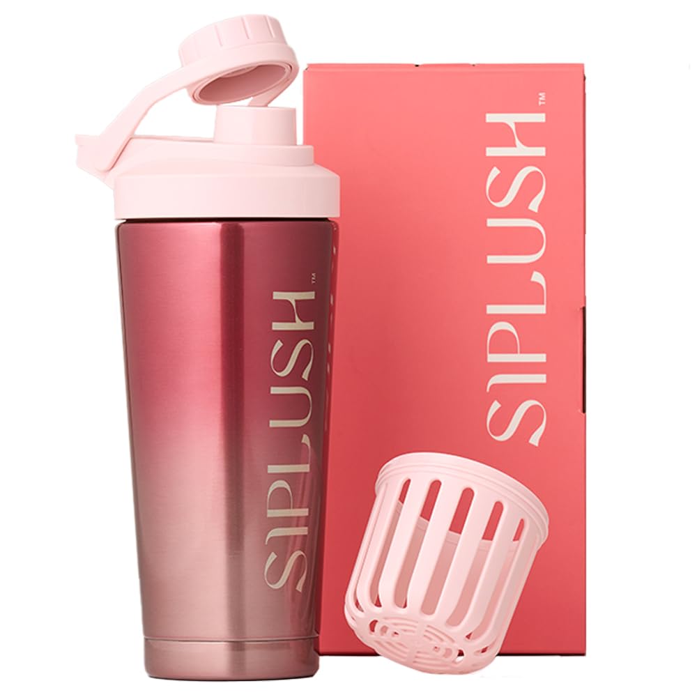 SIPLUSH Paradise Shaker exterior pink ombre for stylish gym hydration.