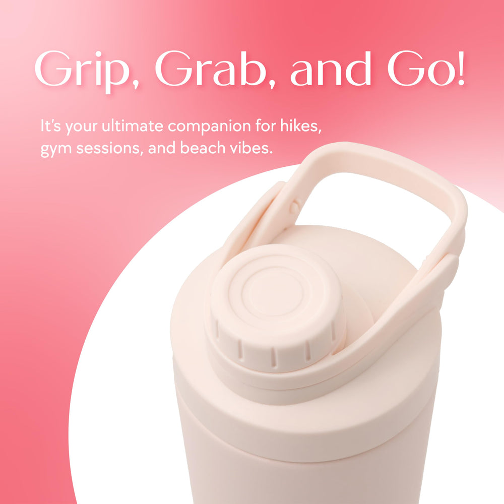 SIPLUSH Paradise Shaker Bottle Fits Car Cup Holders for on-the-go hydration