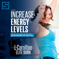 SIRENLABS L-Carnitine Elite Burn 3-forms carnitine graphic emphasizes energy and fat support.