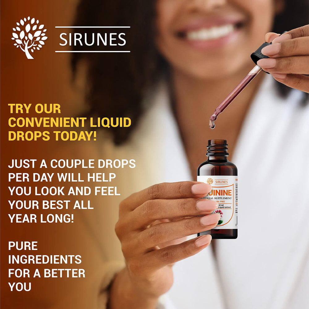 Close-up of ingredients list on SIRUNES label