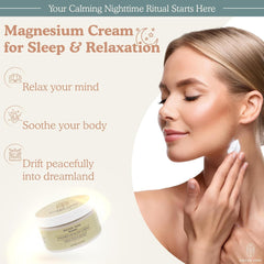 Close-up of the magnesium cream texture on a white background