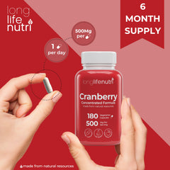 Six-month supply of cranberry capsules