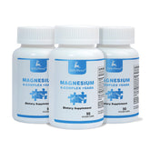 Front view of 3-bottle Sixfold Magnesium Complex package