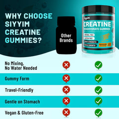 Vegan-friendly, sugar-free creatine gummies ingredients and texture