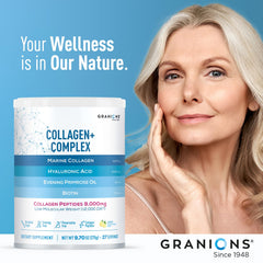 Graphic showing skin, hair and nails benefits