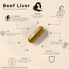 Beef liver capsules for skin, hair, and nails health