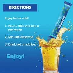 SkinnyBoost tea sticks close-up on label showing 100% natural herbs.