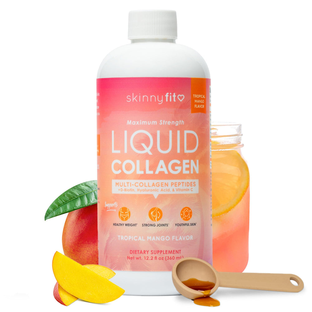 SkinnyFit Liquid Collagen Tropical Mango bottle front view